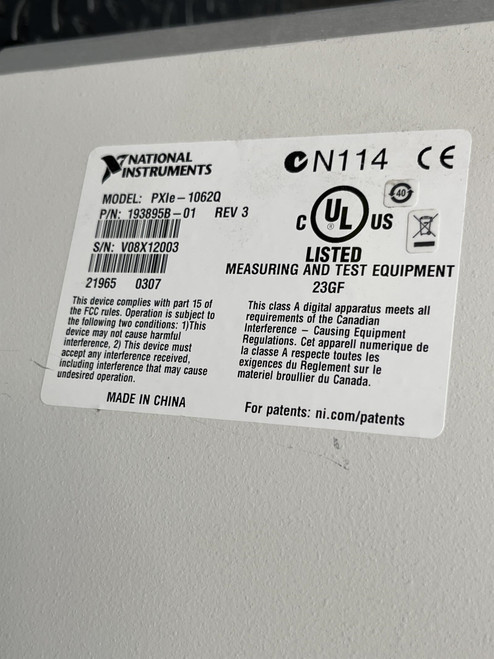 National Instruments PXIe-1062Q 8-Slot PXI Chassis