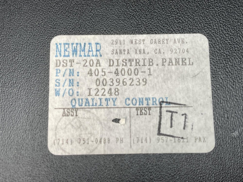 Newmar DST-20A Rackmount DC Distribution Panel 12-48V, 800A -Tested