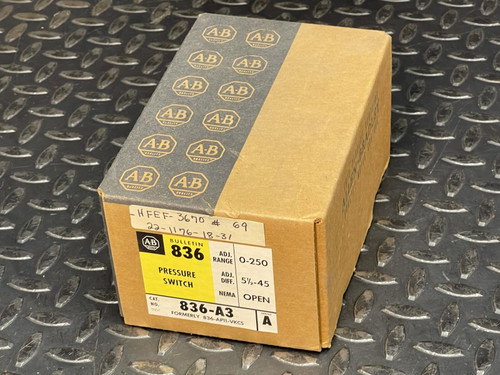 Allen-Bradley Bulletin 836-A3 Series A Pressure Switch -Unused