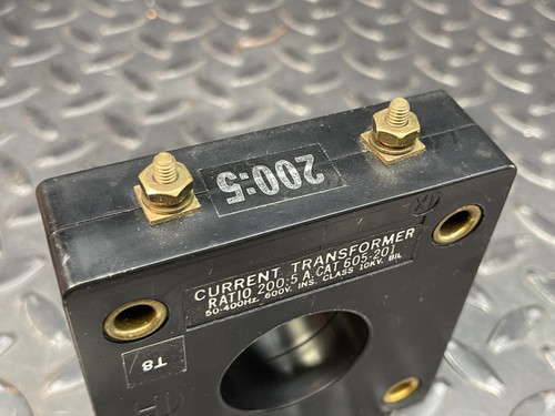 Lot of 3, EIL/E.I.L. 605-201 Ratio Current Transformer 200:5 600 VAC 10 KV BIL