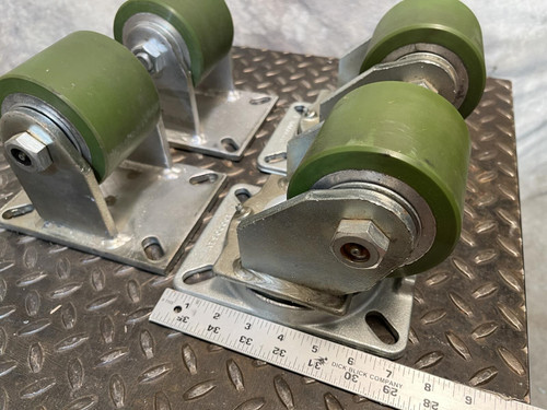 Set of 4 Albion Casters Heavy Duty 3" Wide 4" Wheels AT9000001 Mount Plate