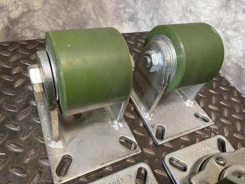 Set of 4 Albion Casters Heavy Duty 3" Wide 4" Wheels AT9000001 Mount Plate