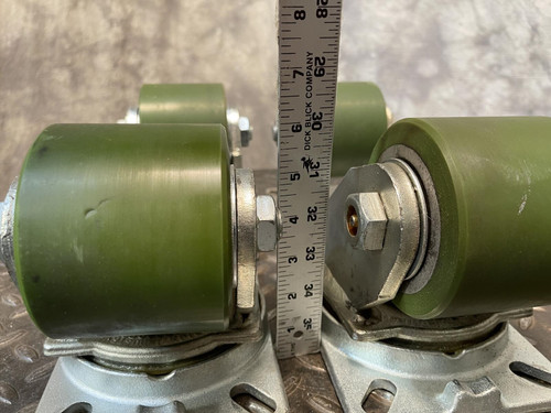 Set of 4 Albion Casters Heavy Duty 3" Wide 4" Wheels AT9000001 Mount Plate