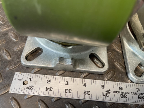 Set of 4 Albion Casters Heavy Duty 3" Wide 4" Wheels AT9000001 Mount Plate