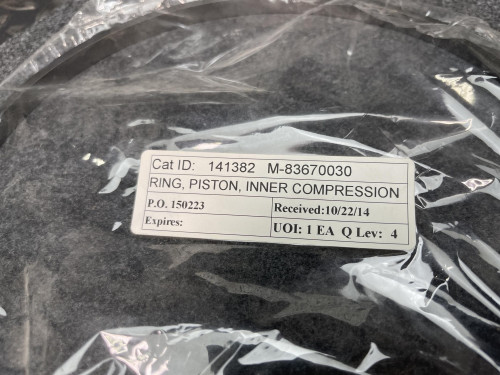 Dresser-Rand, Teflon Carbon Inner Compression Piston Ring 141382, M-83670030