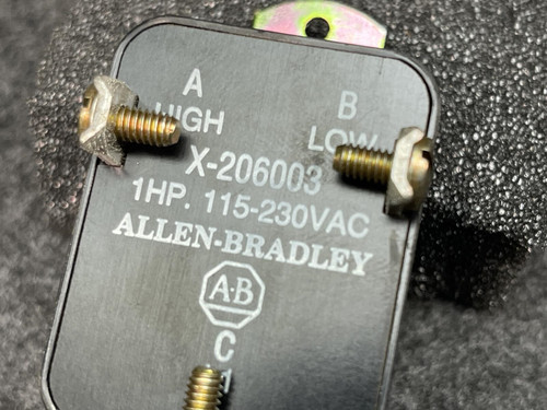 Allen-Bradley X-206003 Replacement Selector Switch , 1 HP, 115-230 VAC -Unused
