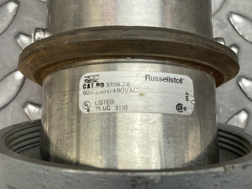 Russellstoll 3328-78 Plug 60A 480VAC 4W 3P
