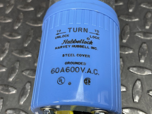 Hubbell HBL26519 60-Amp HUBBELLOCK Plug 60A 600V 4P 5W