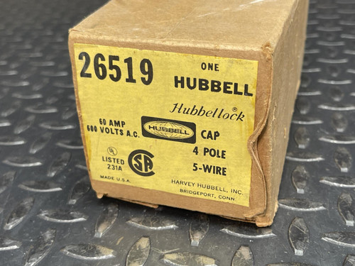Hubbell HBL26519 60-Amp HUBBELLOCK Plug 60A 600V 4P 5W