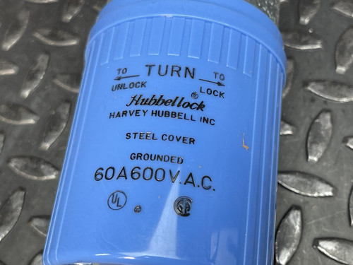 Hubbell HBL26519 60-Amp Plug 60A 600V 4P 5W HUBBELLOCK