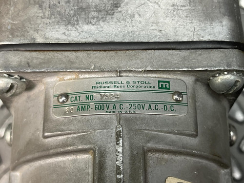 Russell & Stoll 7324 Receptacle w/ Angle Box 60a 600v 4W 3P