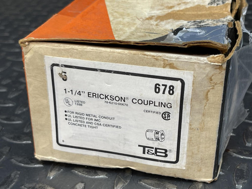 Lot of 5 Thomas & Betts 678 1-1/4" Erickson Couplings - Unused