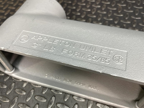 Appleton Unilet 3" LB Form 35/85 Conduit Body - Unused