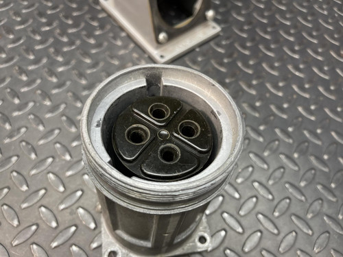 Russell & Stoll 7324 Receptacle w/ Angle Box 60A 600v 4W 3P Missing Cap