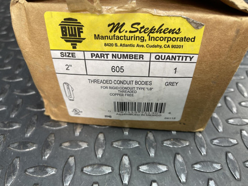 BWF, M.Stephens 2" Conduit Body - Unused