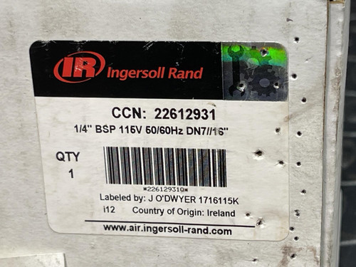 Ingersoll Rand 22612931 Solenoid Drain Valve - Unused