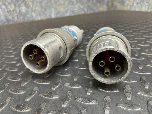 Lot of 2, Crouse Hinds APJ3453 Arktite 600V 30A 4W 4P Pin & Sleeve Plug