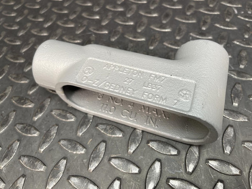 Lot of 2 Appleton 1" LB37 Conduit Body O-Z/Gedney Form 7 - Unused