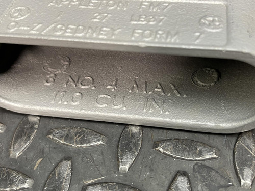 Lot of 2 Appleton 1" LB37 Conduit Body O-Z/Gedney Form 7 - Unused