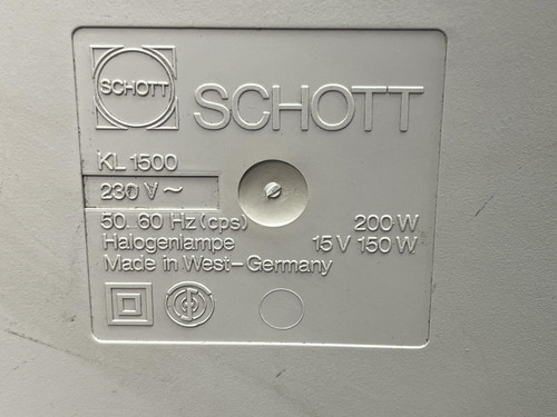 Schott KL1500 Fiber Optic Light Source Illuminator