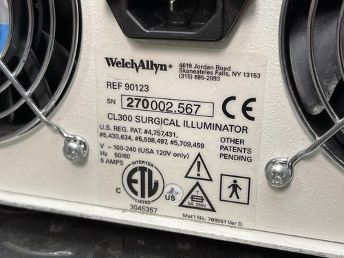 Welch Allyn CL 300 Surgical Illuminator Ref 90123