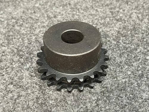 Rear perspective of the Martin D35B20H double-row sprocket with a detailed look at its cylindrical hub and single row of teeth.