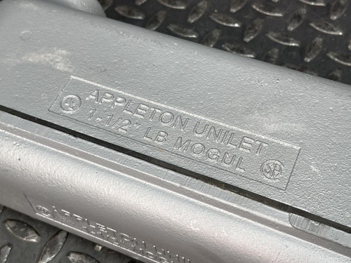Appleton Unilet 1-1/2" LB Mogul. Conduit Body - Unused