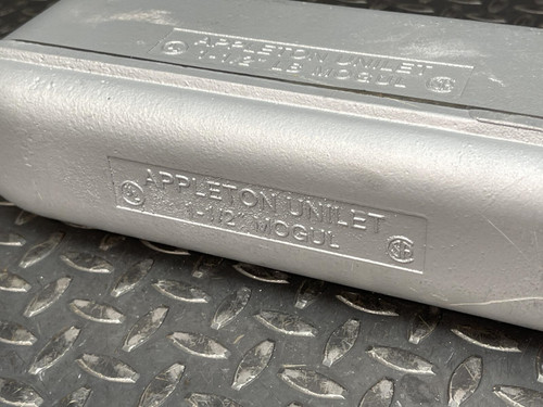 Appleton Unilet 1-1/2" LB Mogul. Conduit Body - Unused