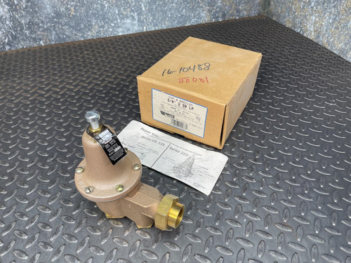 Watts Regulator Co. 3/4 inch U5B, 5M3 Water Reducing Valve and Strainer - Unused Watts Regulator Co. U5B