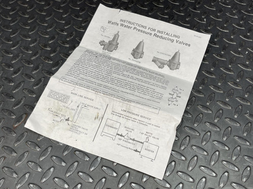 Watts Regulator Co. 3/4 inch U5B, 5M3 Water Reducing Valve and Strainer - Unused