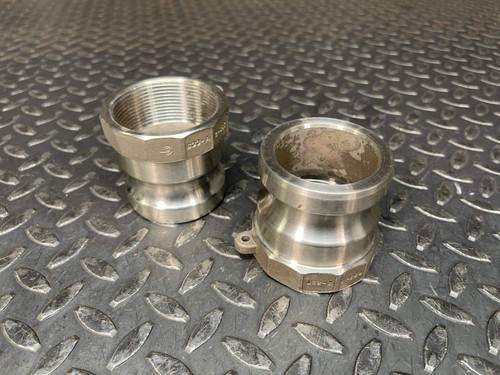 Lot of 2 Kamlok OPW-633-A-2-SST Male Adaptors, 2" - Unused Kamlok OPW-633-A-2-SST