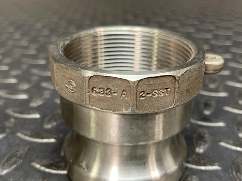 Lot of 2 Kamlok OPW-633-A-2-SST Male Adaptors, 2" - Unused