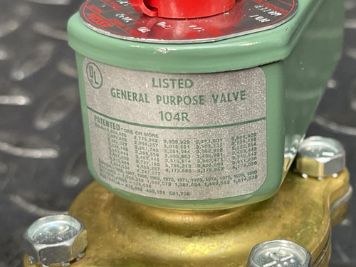 Asco 104R General Purpose Solenoid Valve 3/4", HV158896 - Unused