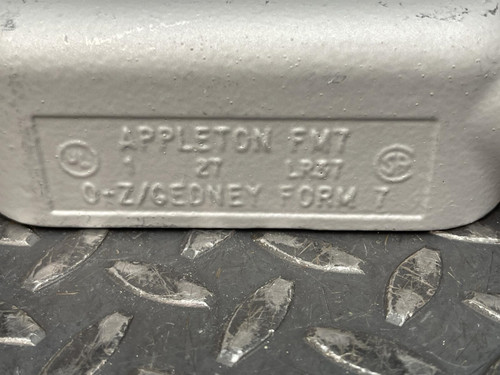 Lot of 2 Appleton LR37, 1", 0-Z/Gedney FM7 Form 7 Conduit Body - Unused