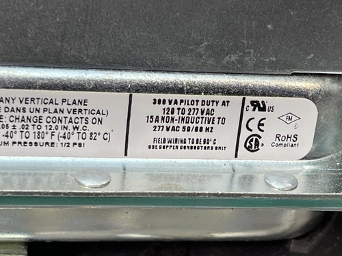 Cleveland Controls AFS-222 Air Pressure Sensing Switch - Unused