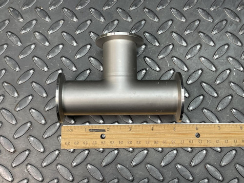 KF-40 Tee Vacuum Fitting, ISO-KF Flange, SS, Stainless Steel