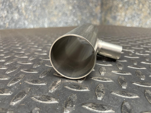 Lot of 2, 3-Way Reducing Tee, Vacuum, Weld On 2" To 1" OD, 316 Stainless Steel