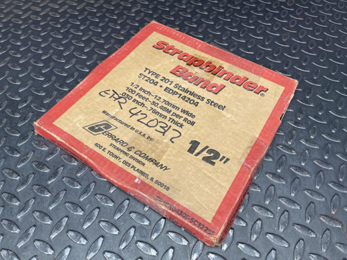 Strapbinder Band ST204, Type 201 Stainless, 1/2"x.030"x100' EDP14204 - Unused Strapbinder ST204