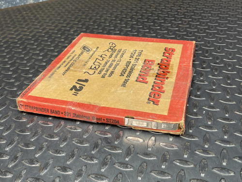 Strapbinder Band ST204, Type 201 Stainless, 1/2"x.030"x100' EDP14204 - Unused