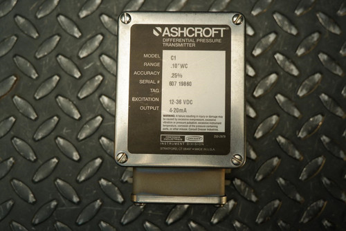 Ashcroft C1 Differential Pressure Transmitter Range 0.10"WC