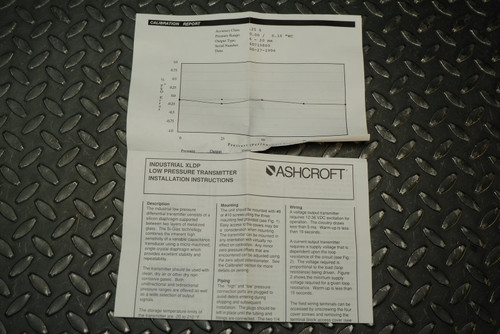 Ashcroft C1 Differential Pressure Transmitter Range 0.10"WC