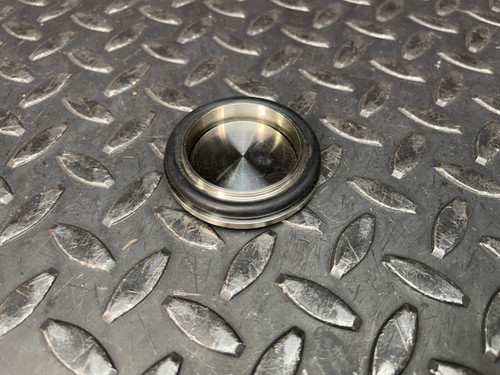 Lot of 2, Adapter KF-40 to 1.5" Hose SS Metal KF40, w/ Center Ring, Hinge Clamp