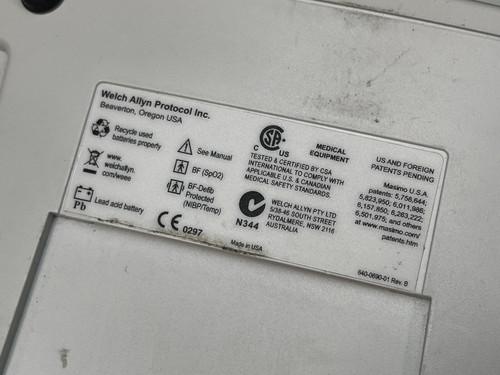 Welch Allyn 53STP Patient Vital Signs Monitor