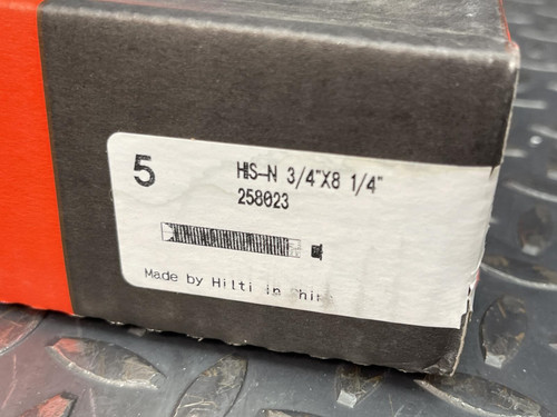 Box of 5 Hilti HIS-N Internal Thread Anchors 3/4" x 8-1/4" 258023 - Unused