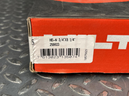 Box of 5 Hilti HIS-N Internal Thread Anchors 3/4" x 8-1/4" 258023 - Unused
