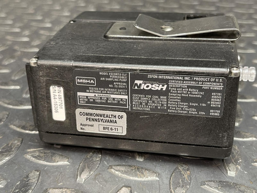 MSA Escort Elf Permissible Air Sampling Pump w/ Bad Battery-Tested