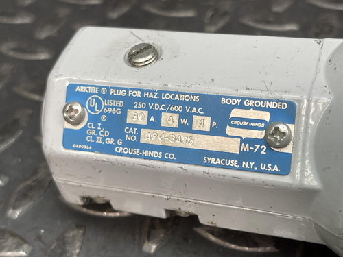 Crouse-Hinds Arktite Plug APJ-3475 M-72