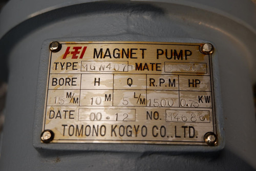 MGW407 Magnet Pump 5 L/M, Mitsubishi Super Line 3 Phase Induction Motor SF-JRV