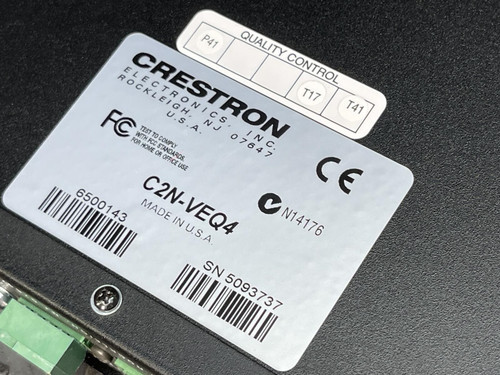 Crestron C2N-VEQ4 Volume Equalizer Control, 4 Channel