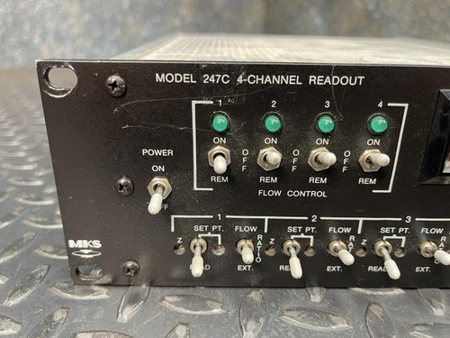 MKS Instruments 247C, 4-Channel Readout Mass Flow Controller Power Supply